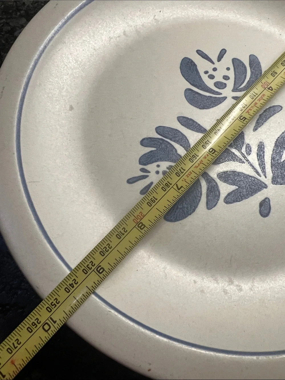 10” Pfaltzgraff Yorktowne Blue Floral Ceramic Dinner Plates - Set of 2